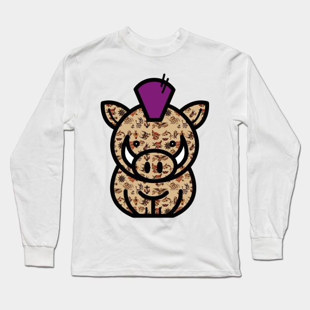 Punk Pig Long Sleeve T-Shirt by PGMcast